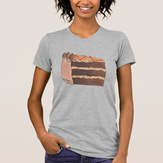 German Chocolate Layer Cake Slice Baking Dessert T-Shirt (Front)