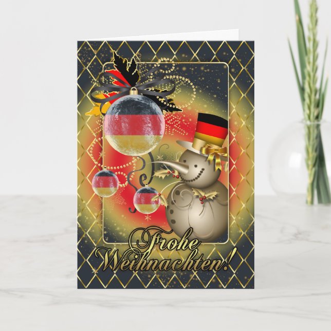 German Christmas Card - Frohe Weihnachten (Front)