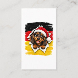 German Christmas Dachshund Business Card