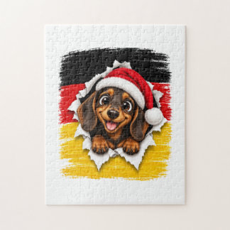 German Christmas Dachshund Jigsaw Puzzle