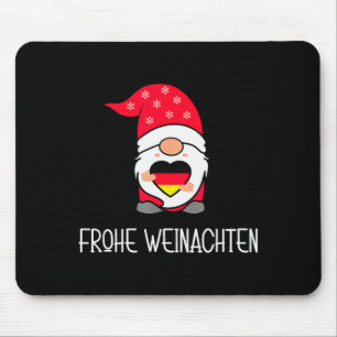 German Christmas Gnome Frohe Weinachten  Mouse Pad