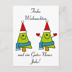 German Christmas Greetings Holiday Postcard