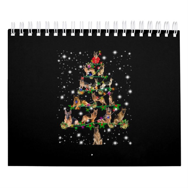 German Christmas Tree Covered By Flashlight Calendar (Cover)