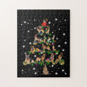 German Christmas Tree Covered By Flashlight Jigsaw Puzzle