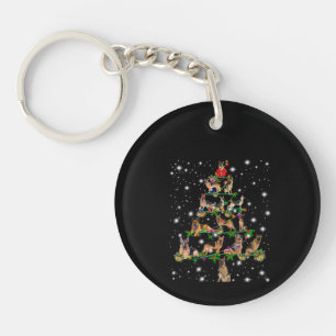 German Christmas Tree Covered By Flashlight Key Ring