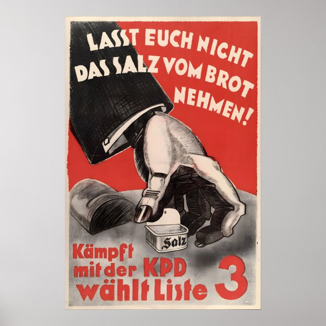 German Communist Party Election Poster Don't let (Front)