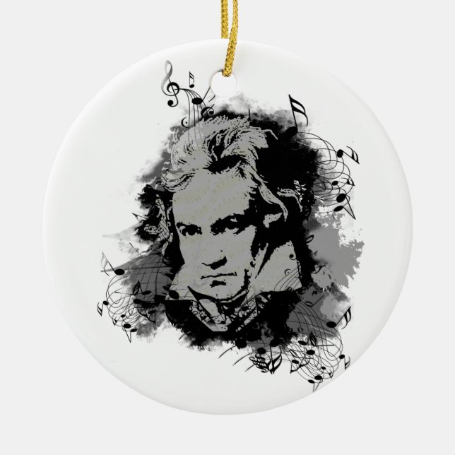 German Composer Beethoven classical music Ceramic Tree Decoration (Front)
