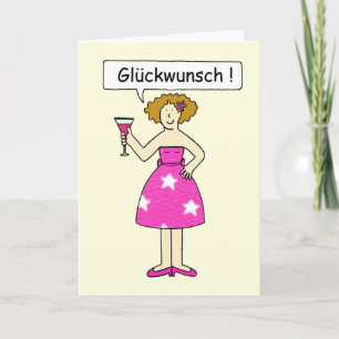 German Congratulations Gluckwunsch Card