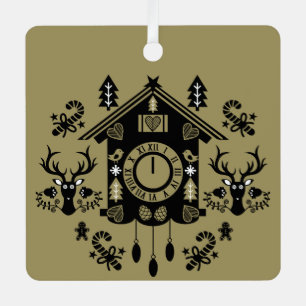 German Cuckoo Clock Christmas Metal Tree Decoration