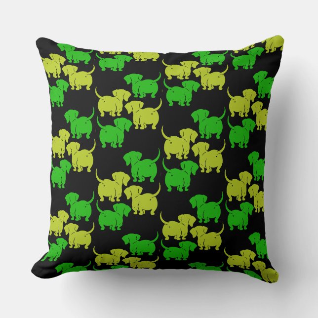 German Dachshund Dog Patterns Cushion (Front)
