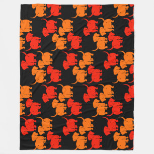 German Dachshund Dog Patterns Fleece Blanket