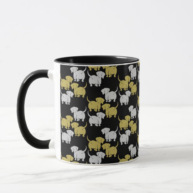 German Dachshund Dog Patterns Mug (Left)