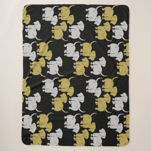 German Dachshund Dog Patterns Sherpa Blanket