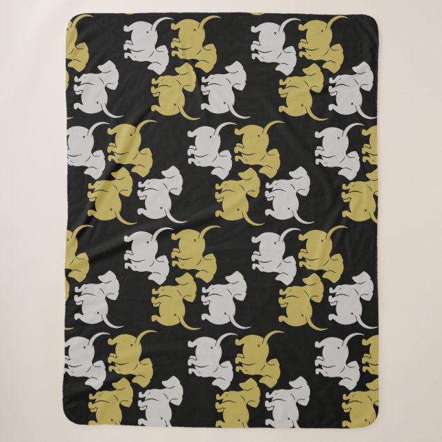 German Dachshund Dog Patterns Sherpa Blanket (Front)