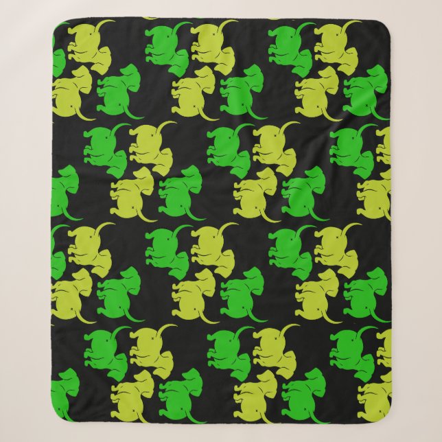 German Dachshund Dog Patterns Sherpa Blanket (Front)