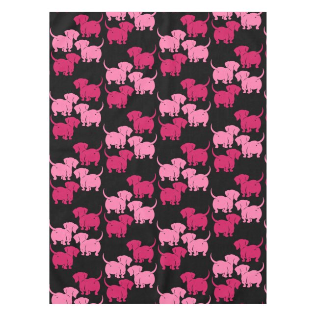 German Dachshund Dog Patterns Tablecloth (Front)