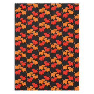 German Dachshund Dog Patterns Tablecloth