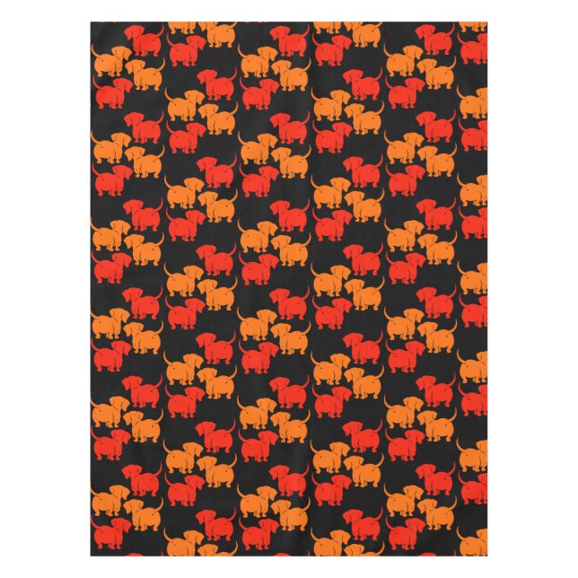 German Dachshund Dog Patterns Tablecloth (Front)