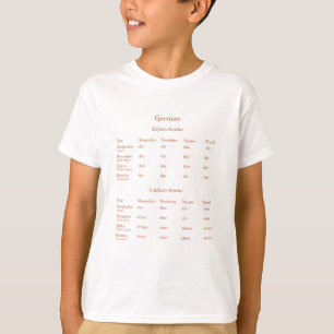 German Definite & Indefinite Articles Grammar Help T-Shirt