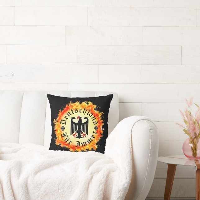 German/Deutschland Forever/eagle/iron cross/fire Cushion (Couch)