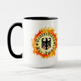 German/Deutschland Forever/eagle/iron cross/fire Mug