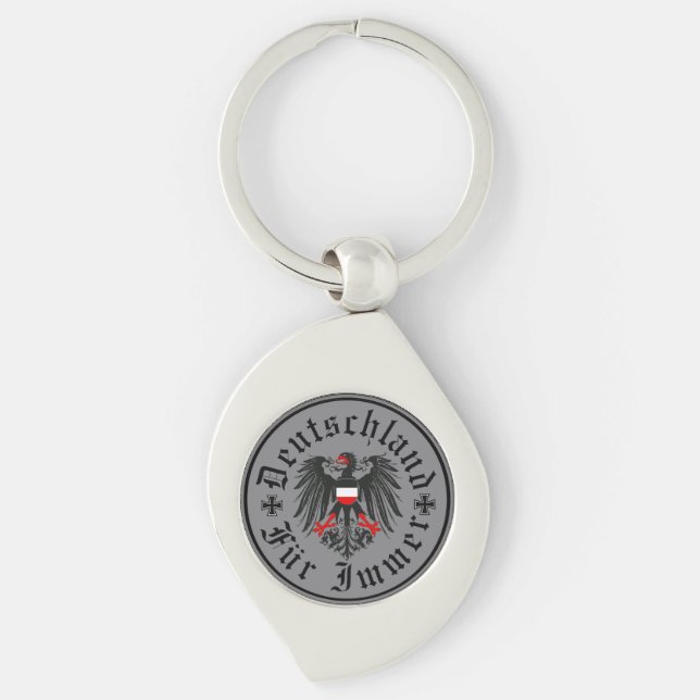 German/Deutschland Forever/eagle/iron cross Key Ring (Front)