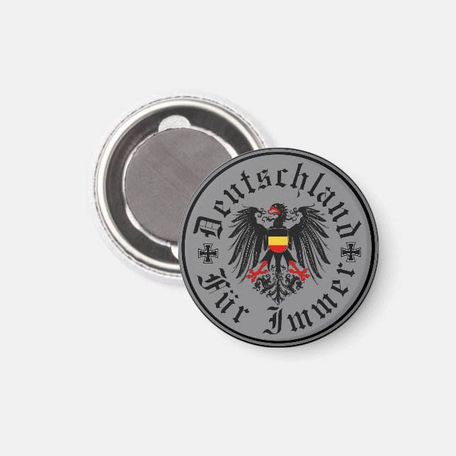 German/Deutschland Forever/eagle/iron cross Magnet (Front/Back)
