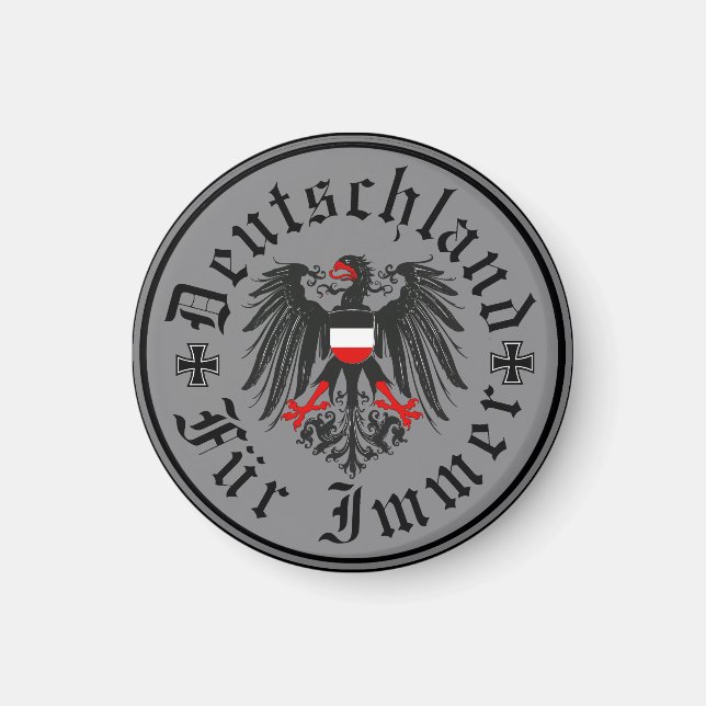 German/Deutschland Forever/eagle/iron cross Magnet (Front)