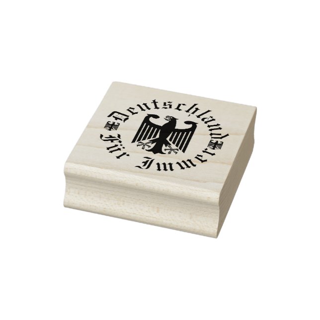 German/Deutschland fur immer/black eagle Rubber Stamp (Stamp)