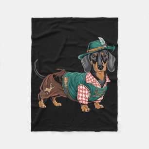 German Dog Dachshund Bavarian Weiner Sausage _4  Fleece Blanket