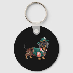 German Dog Dachshund Bavarian Weiner Sausage _4 Key Ring