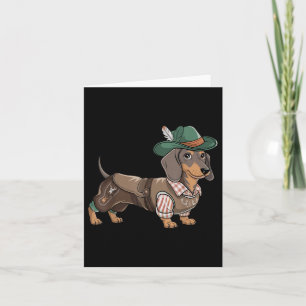 German Dog Dachshund Bavarian Weiner Sausage Card