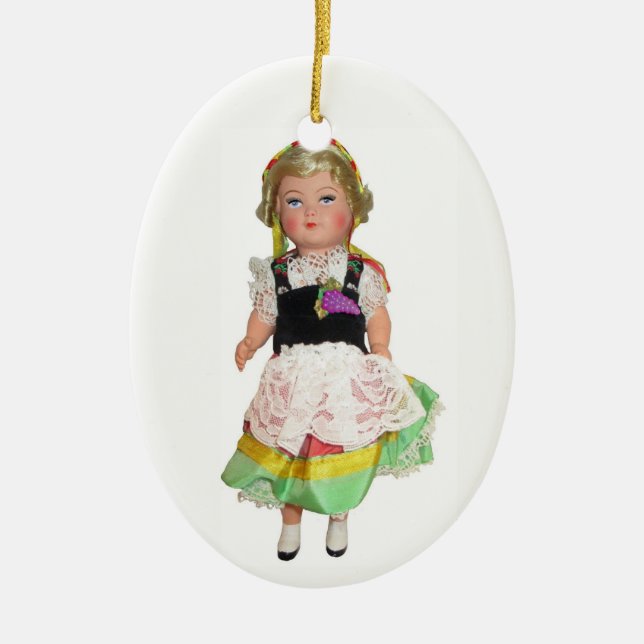 German Doll Ceramic Tree Decoration (Front)