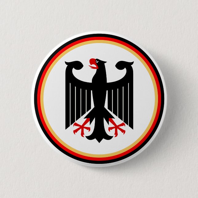 German Eagle 6 Cm Round Badge (Front)