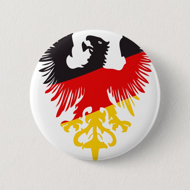 German Eagle 6 Cm Round Badge (Front)