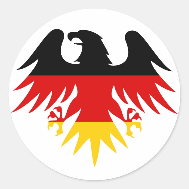 German Eagle Crest Classic Round Sticker (Front)