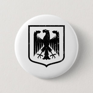 German Eagle - Deutschland coat of arms 6 Cm Round Badge