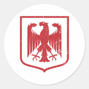 German Eagle - Deutschland coat of arms Classic Round Sticker