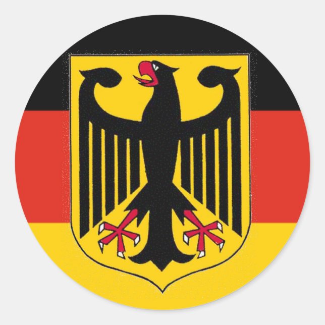 German Eagle Flag Classic Round Sticker (Front)