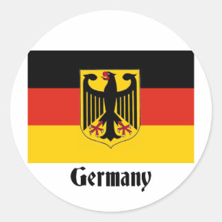 German Eagle Flag Classic Round Sticker