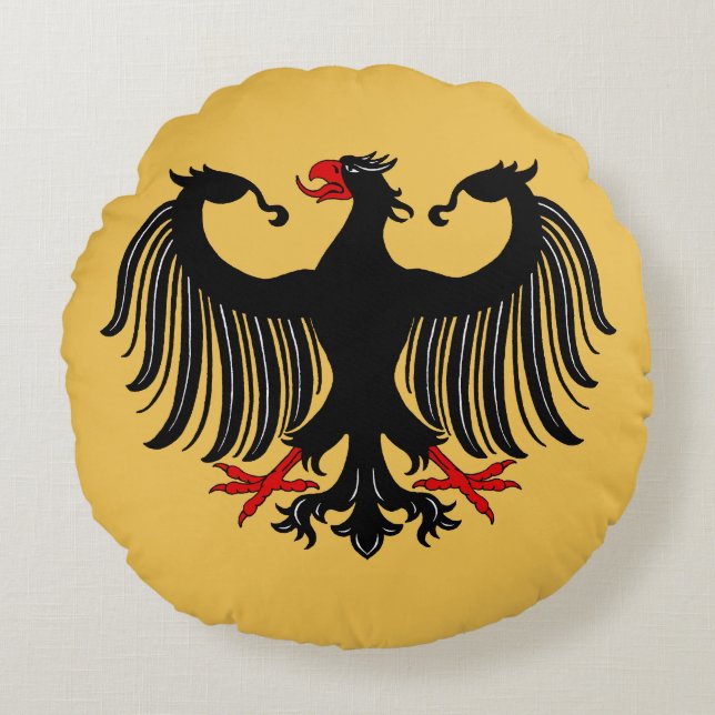 German Eagle Round Cushion (Front)