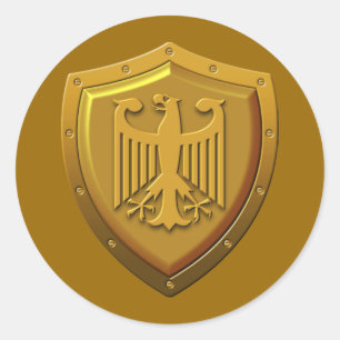German Eagle Shield Classic Round Sticker
