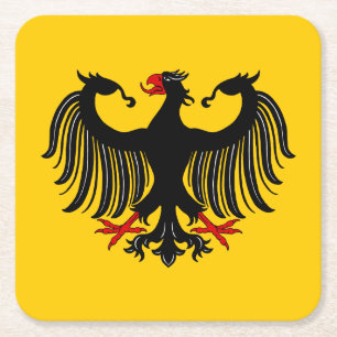 German Eagle Square Paper Coaster
