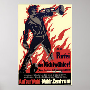 German Election Poster Zentrum Non-Voters go to