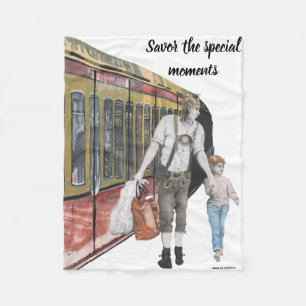 German Elf Berlin Shopping Fantasy Art Blanket