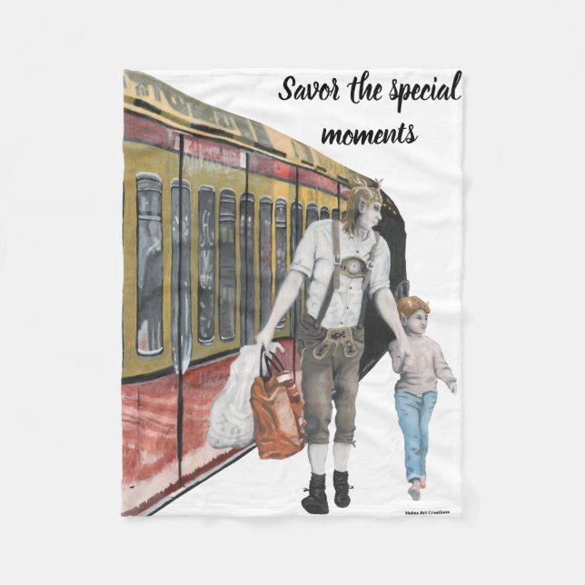 German Elf Berlin Shopping Fantasy Art Blanket (Front)