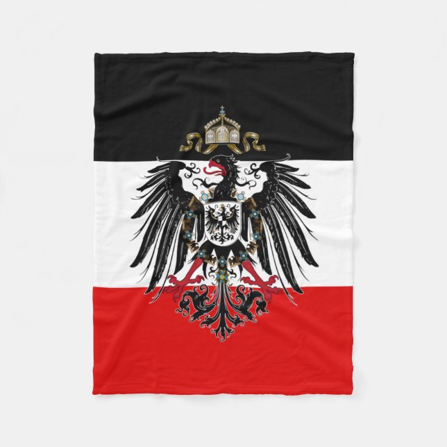 German Empire Flag Fleece Blanket (Front)