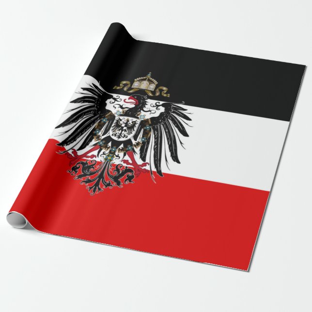 German Empire Flag Wrapping Paper (Unrolled)