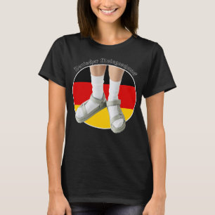 German Fashion Taste White Sock Sandals Stereotype T-Shirt