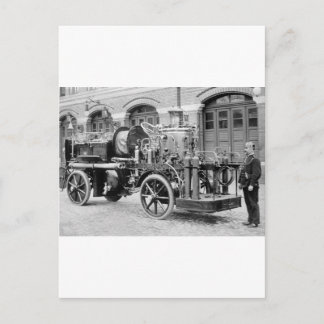 German Fire Engine, early 1900s Postcard